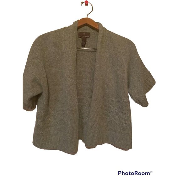 Fenn Wright Manson Womens Open Front Cardigan Sweater Green Short Sleeve Medium - Picture 1 of 5